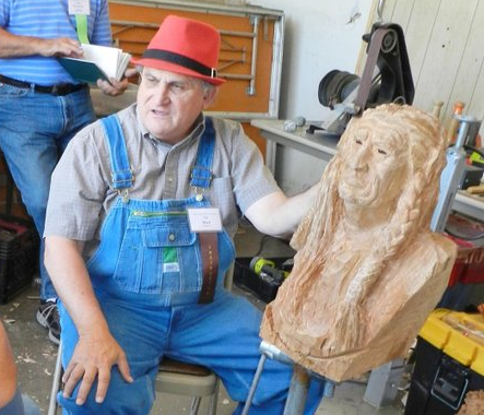 Vic Hood teaches Bust Carving with mallet & chisel